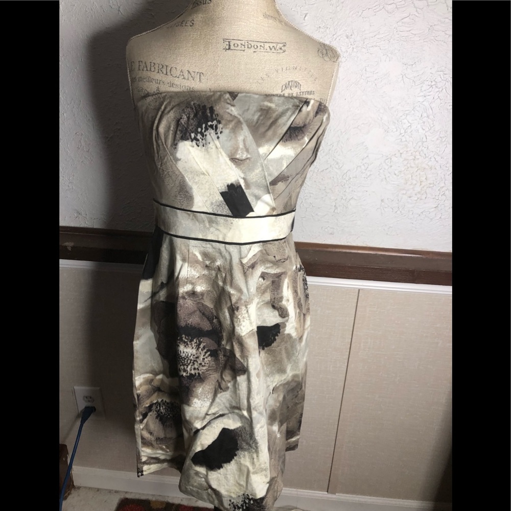 Strapless floral dress